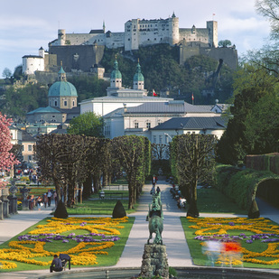 Salzburg city, view from Mirabell Palace