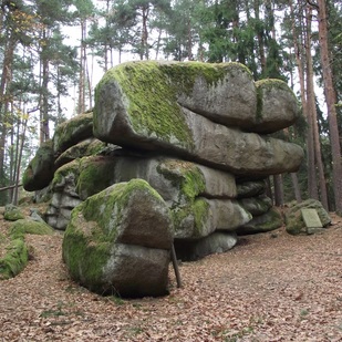 Stone of Christophorus in the nature park Blockheide