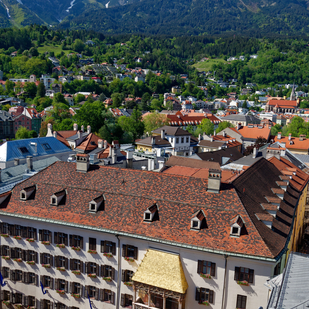 Blick auf das goldene Dachl, Innsbruck