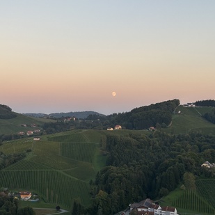 Moonrise over Gamlitz on the South Styrian Wine Road