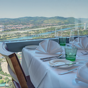 Donauturm - Tower restaurant at a height of 170m