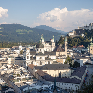 Salzburg, green city experiences, view Mönchsberg mountain