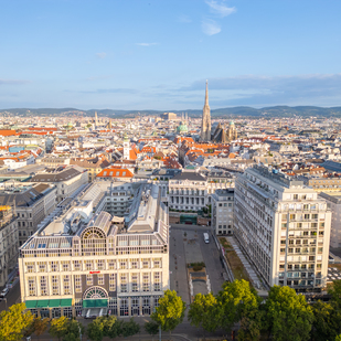 Vienna, city center, aerial view