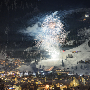 New Year's Eve in Kitzbühel with fireworks