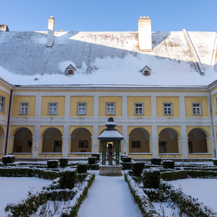 Snow in the city of St. Pölten