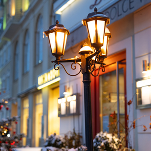 Snow in the city of St. Pölten