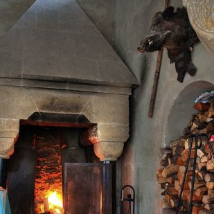 Burg Finstergrün Kamin