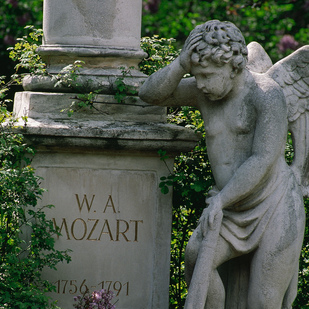 Wolfgang Amadeus Mozart  Tombstone in Vienna  St. Marx Cemetery
