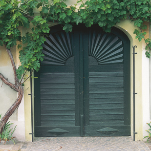 Weissenkirchen in der Wachau / door of a farmhouse