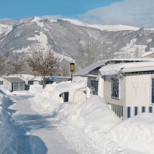 Sportcamping Woferlgut in snow-covered winter landscape