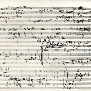 Gustav Mahler composing paper